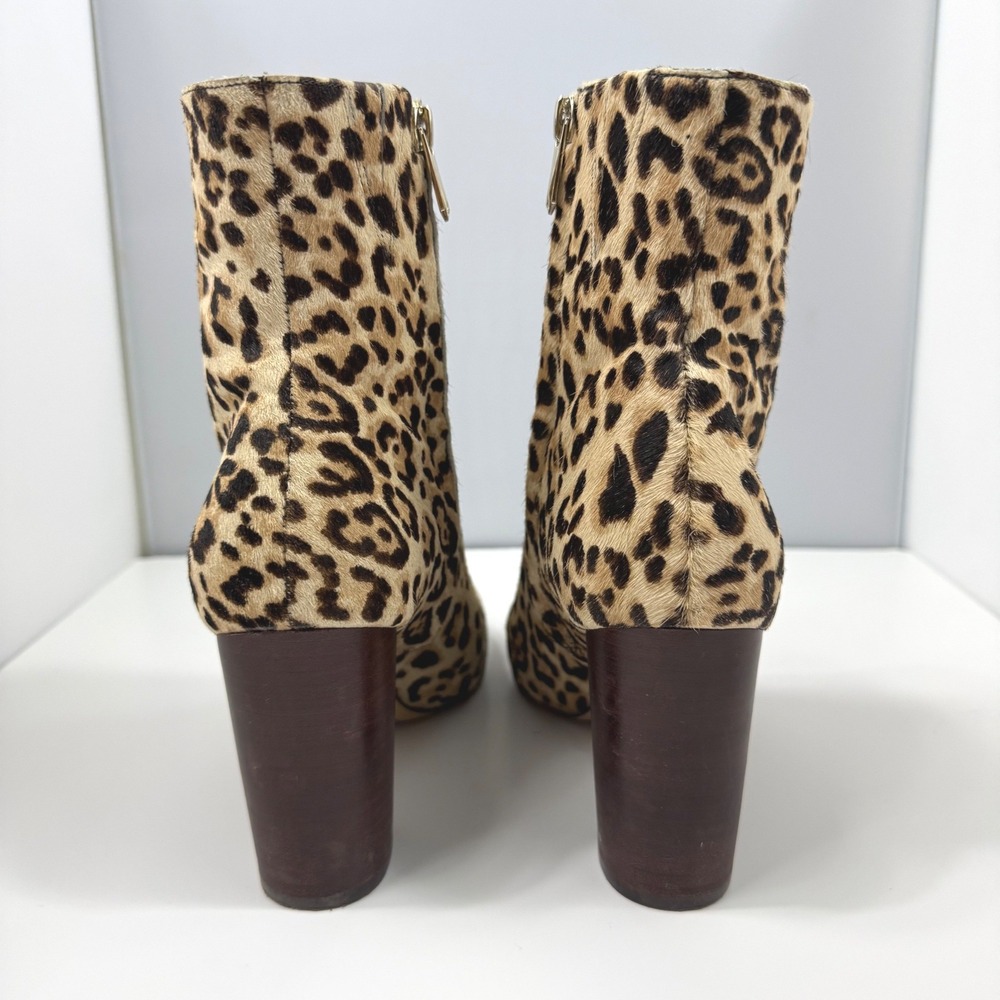 Sam Edelman Corra Leopard Calf Hair Ankle Boots Block Heel Sz 9 Mob Wife‎ Chic - Picture 6 of 10
